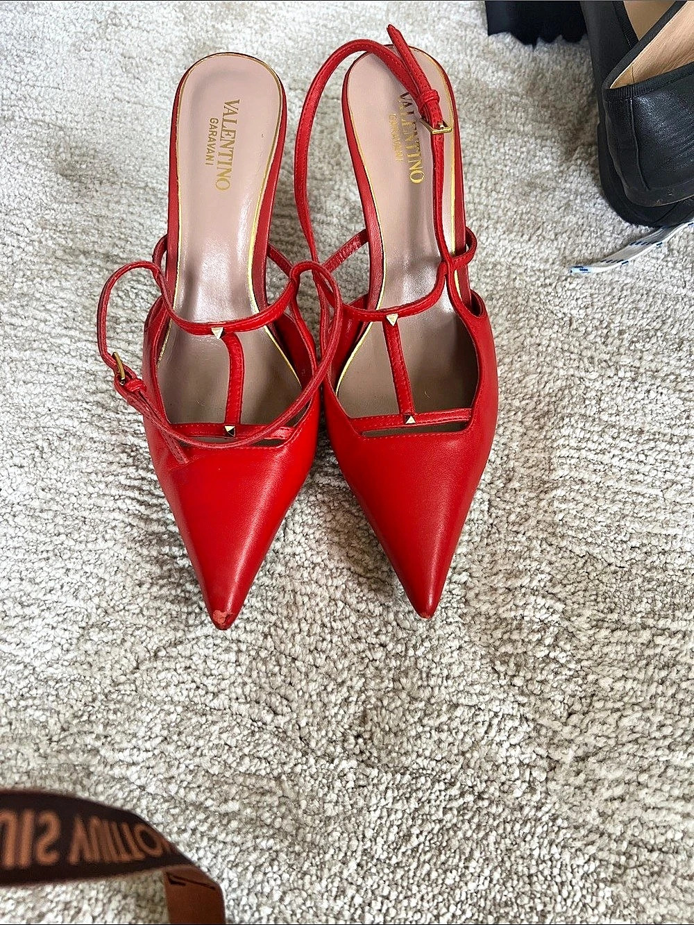 Valentino Garavani Rockstud Heels Red